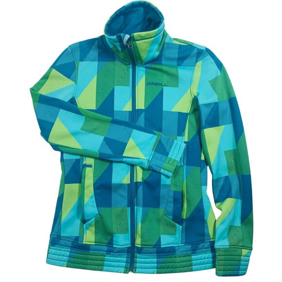 O'NEILL woman's Jacket top cat's eye Geometric Fleece size Medium - Picture 6 of 15